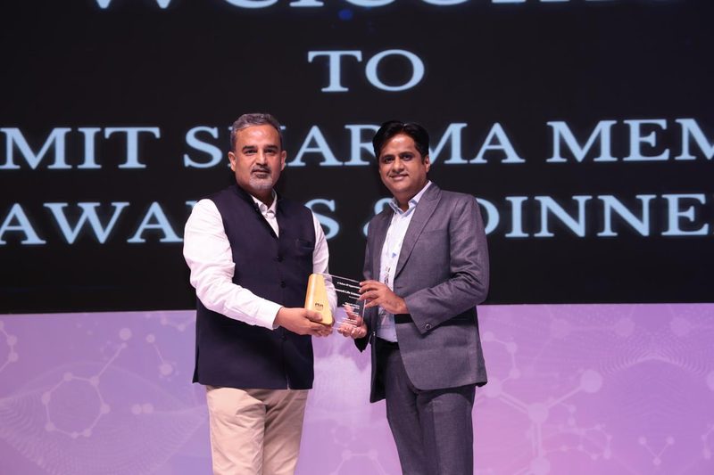 ReveonAI Life Sciences receiving a token of appreciation on stage at the PDA India Chapter 2026 Annual Meeting in Hyderabad